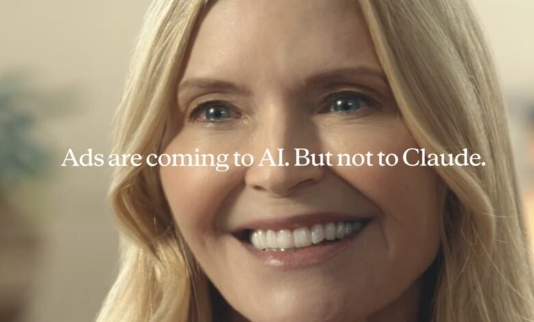 Close-up of Christie Brinkley smiling with text about AI ads.