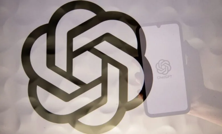 ChatGPT logo overlaid on a phone displaying the ChatGPT interface.