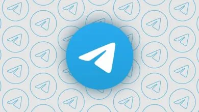 Telegram logo: white paper airplane on blue circle, repeated pattern.