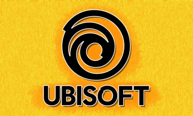 Ubisoft logo featuring a stylized swirl design in black and orange.