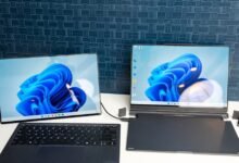 Lenovo ThinkBook modular AI PC concept with detachable screen and keyboard.