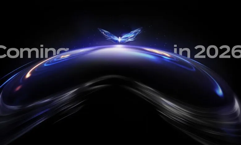 Abstract image with a glowing butterfly and the text 'Coming in 2026'.