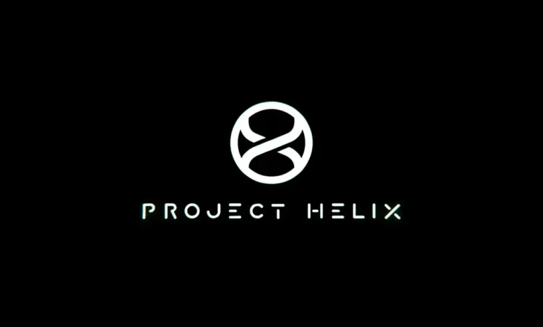Project Helix logo: stylized infinity symbol inside a circle.