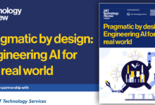 MIT Technology Review Insights cover: Pragmatic AI for the real world.