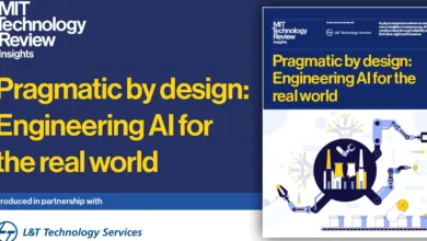 MIT Technology Review Insights cover: Pragmatic AI for the real world.