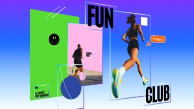 Collage of runners and text promoting a fun running club for all abilities.