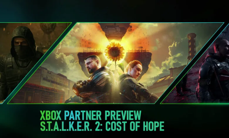 S.T.A.L.K.E.R. 2: Cost of Hope game art featuring characters and post-apocalyptic scenery.