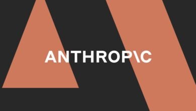 Anthropic logo with stylized 'A' and company name in white text.