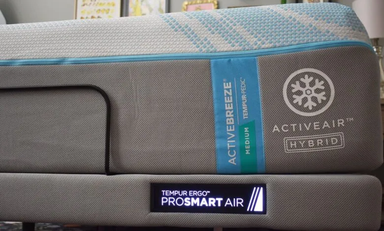 Tempur-Pedic ActiveBreeze mattress with ProSmart Air base.