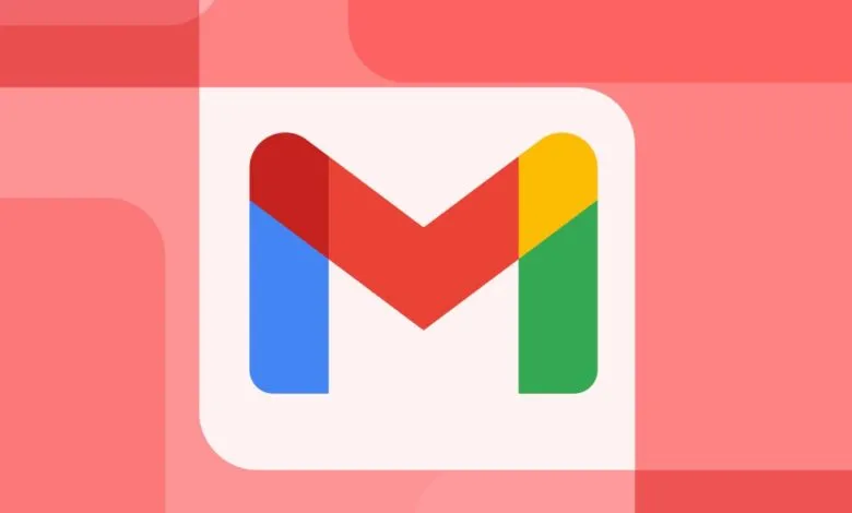 Gmail logo featuring a red 'M' with blue, yellow, and green accents.