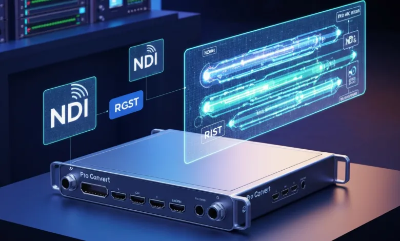 Pro Convert device with NDI and RIST technology displayed.