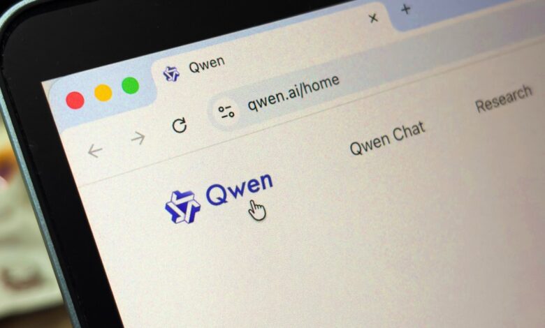 Qwen.ai website displayed on a computer screen.