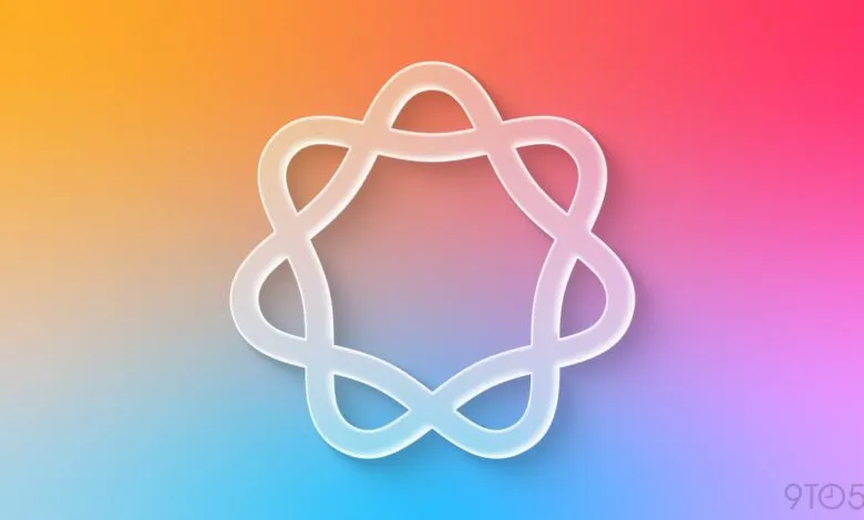 Abstract flower-like shape with gradient background.