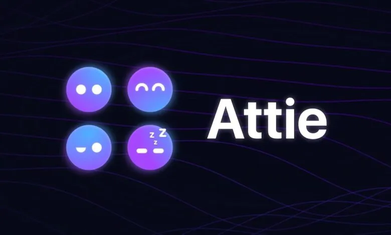 Attie logo with four emoji-like faces and the name 'Attie' in white text.