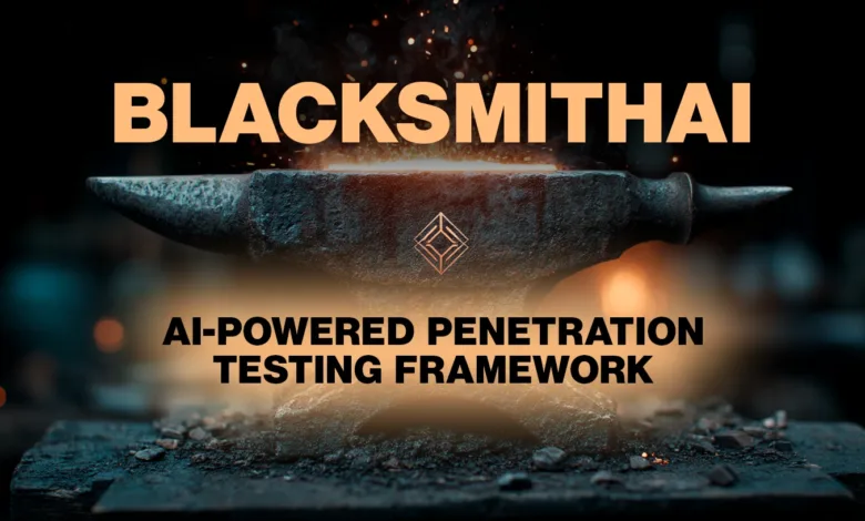 BlacksmithAI logo featuring anvil and sparks, AI penetration testing.