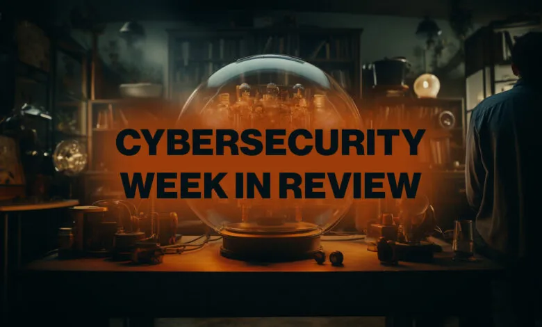 Cybersecurity Week in Review text overlay on a vintage lab scene.