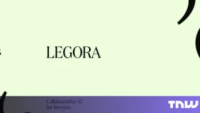 Legora logo with tagline 'Collaborative AI for lawyers' and TNW logo.