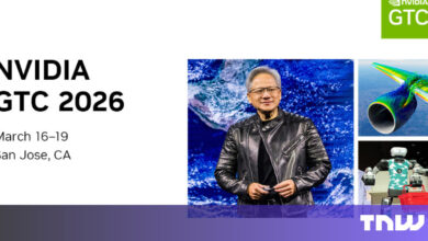 NVIDIA GTC 2026 promotional image with Jensen Huang, CEO, and AI applications.