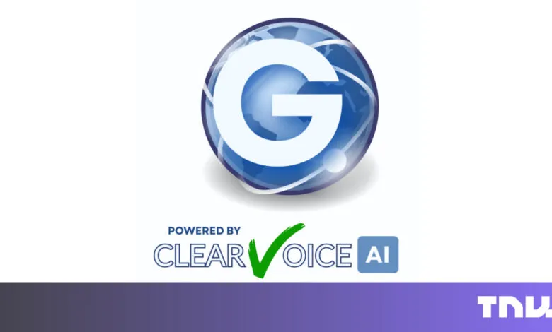 ClearVoice AI logo with a globe and checkmark.