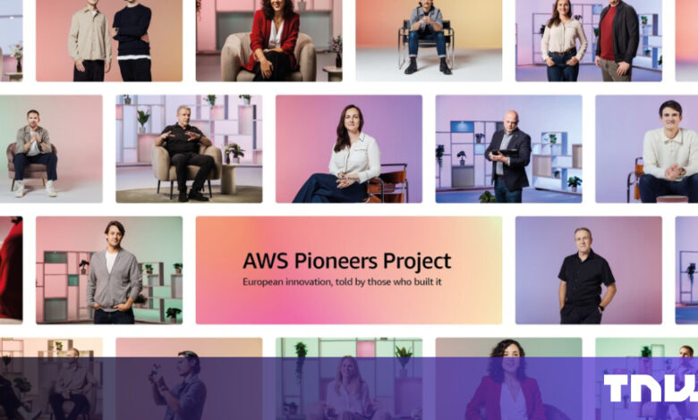 Collage of diverse individuals for AWS Pioneers Project.