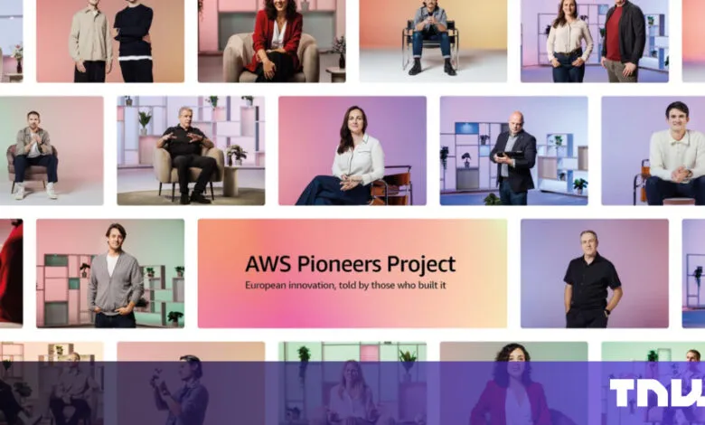 Collage of diverse individuals for AWS Pioneers Project.