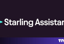 Starling Assistant logo with a teal star icon and white text on a dark purple background.