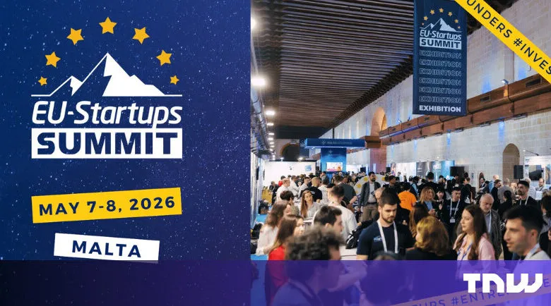 EU-Startups Summit in Malta, May 7-8, 2026, shows a crowded exhibition hall.