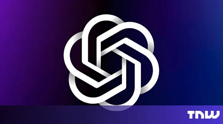 ChatGPT logo, white geometric design on purple gradient background.