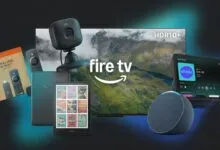 Amazon Fire TV devices including stick, tablet, Kindle, Echo, Blink camera, and Fire TV.