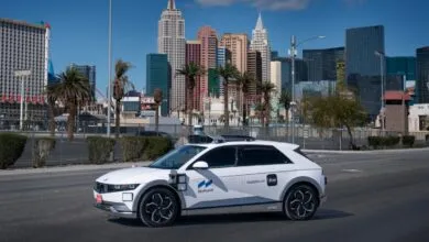 Self-driving Motional car available on Uber in Las Vegas, Nevada.