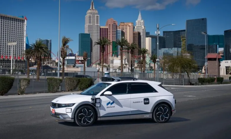 Self-driving Motional car available on Uber in Las Vegas, Nevada.