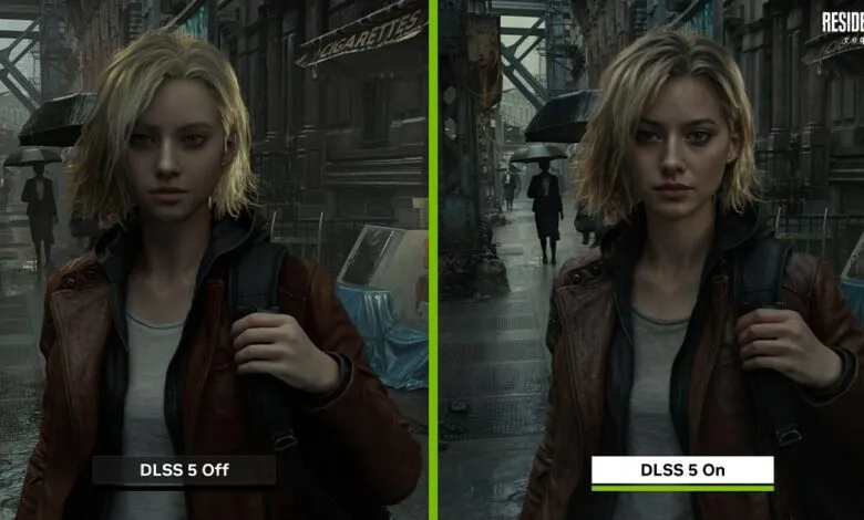Resident Evil Requiem DLSS comparison: Off vs. On, showing visual differences.