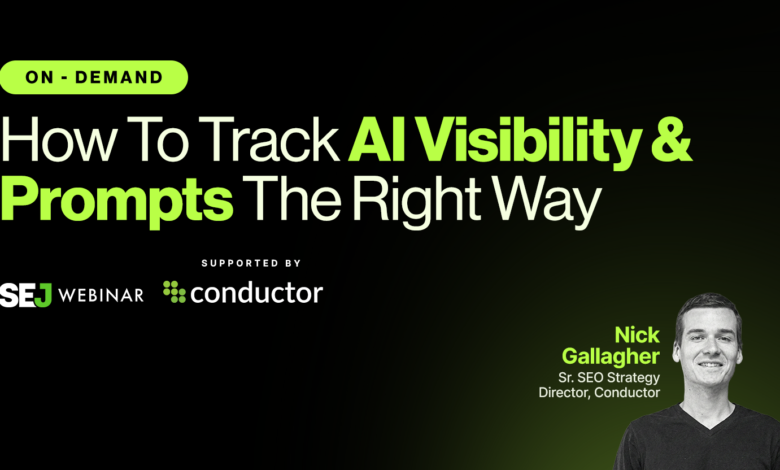 Webinar promo: How to track AI visibility and prompts the right way.
