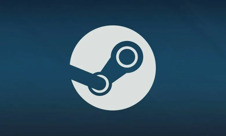 Steam logo: white gear-like design inside a white circle on a blue background.