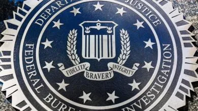 Close-up of the Federal Bureau of Investigation (FBI) seal.