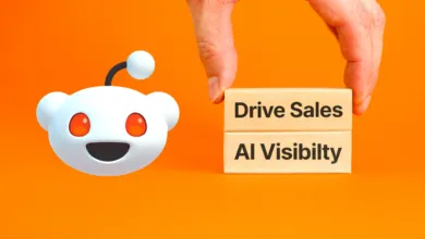 Reddit logo next to blocks reading 'Drive Sales' and 'AI Visibility'.