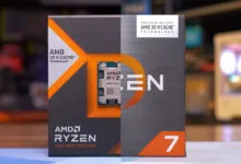 Box for AMD Ryzen 7 7000 series processor with 3D V-Cache technology.