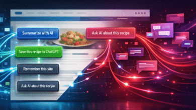 AI-powered recipe website with buttons for summarization and saving to ChatGPT.