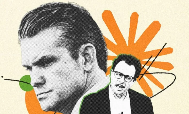 Anthropic founders, Dario Amodei and Daniela Amodei, in a stylized illustration.