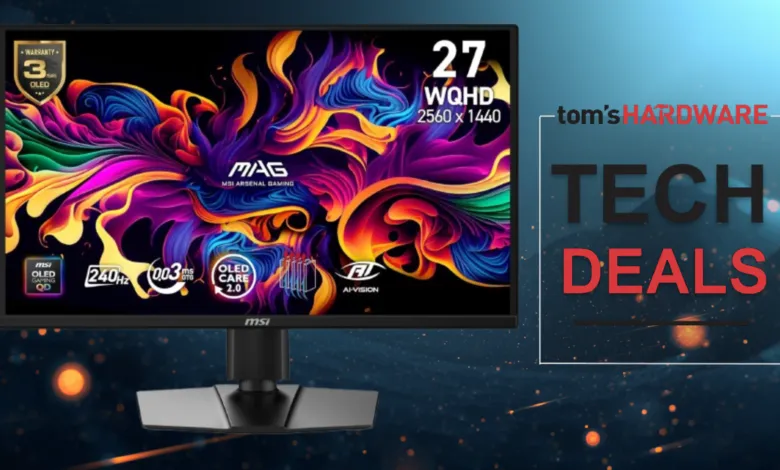 MSI MAG 27" WQHD OLED gaming monitor with vibrant display and fast response time.
