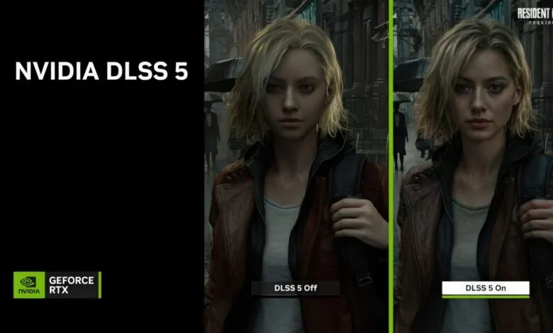 Resident Evil character comparison with NVIDIA DLSS 5 off and on.