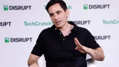 Elad Gil speaking at TechCrunch Disrupt conference.