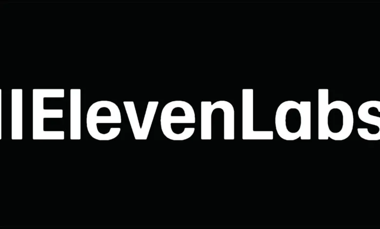 ElevenLabs logo in white text on a black background.