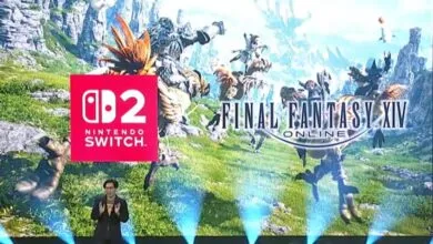 Final Fantasy XIV coming to Nintendo Switch 2, presenter on stage.