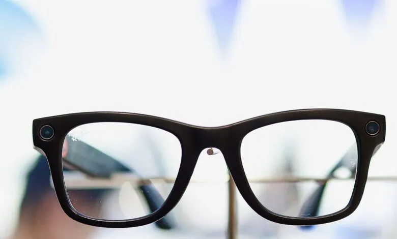 Ray-Ban Meta smart glasses with camera on display.
