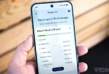 Google One app showing 4 TB of storage with usage details.
