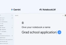 Gemini and NotebookLM interface showing notebook naming screen.