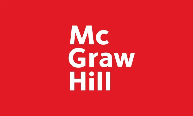 McGraw Hill logo in white text on a red background.