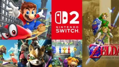 Nintendo Switch 2 concept art featuring Mario, Zelda, Pikmin, and Star Fox characters.