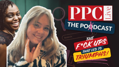 Two smiling women, one Black and one white, with PPC Live podcast graphic.